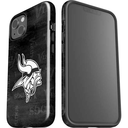 NFL Minnesota Vikings Black & White iPhone 15 Impact Case